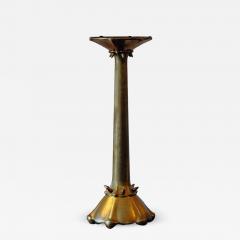 Rare Amsterdam School Hammered Brass Candlestick - 920759