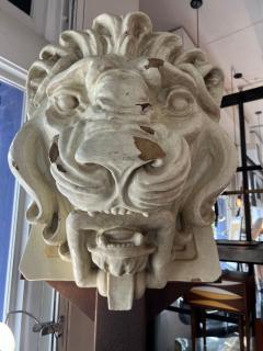 Rare Ancienne Architectural Lion Head c 1885 - 4220276