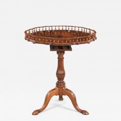 Rare Anglo Chinese Rosewood Tripod Tea Table - 4598125