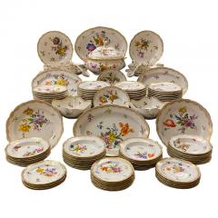 Rare Antique 102 piece Meissen Flower Bouqet Dinner Service Germany 1840 - 4303497