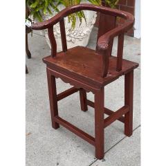 Rare Antique 18th C Chinese Ming Style Horseshoe Child s Chair - 4541874