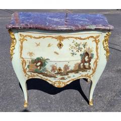 Rare Antique 18th C Paint Decorated Mathieu Criard Marble Top Commode - 3781071