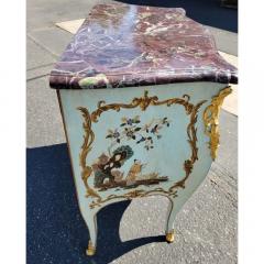 Rare Antique 18th C Paint Decorated Mathieu Criard Marble Top Commode - 3781075