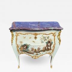 Rare Antique 18th C Paint Decorated Mathieu Criard Marble Top Commode - 3782196