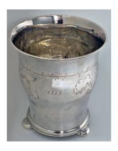 Rare Antique 19th Century Scandinavian Silver Beaker C 1852 - 154987