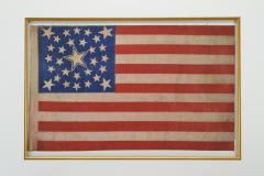 Rare Antique 30 Star American Flag with Rare Halo Star Arrangement - 1847732