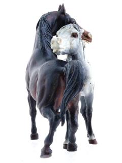 Rare Antique Austrian Vienna Arabian Bronze Horse Figurines Bergman Sculpture - 4096589