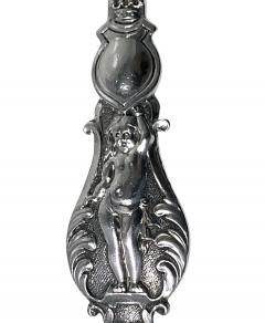 Rare Antique silver Cupid figural spoon London 1880 Martin Hall - 3099310