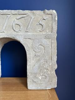Rare Architactural Arch Fragment Dated 1615 - 4621218