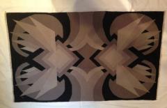 Rare Art Deco Geometric Handmade Wool Rug - 98502