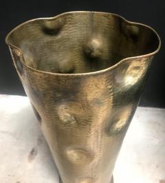 Rare Art Deco Hammered Brass Umbrella Stand 1930s - 684606