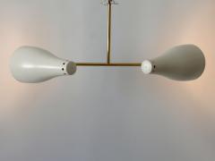Rare Articulated Mid Century Modern Two Armed Sputnik Pendant Lamp Austria 1950s - 2425885
