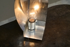 Rare Avant Garde Table Lamp or Light Sculpture in Polished Aluminium 1960s - 4803569