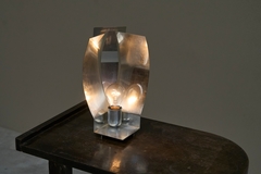Rare Avant Garde Table Lamp or Light Sculpture in Polished Aluminium 1960s - 4803595