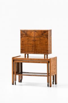 Rare Bar Cabinet in Birch and Glass 1930 - 4555463