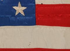 Rare Beautiful Indian War Period Military Guidon Made of Silk with 38 Stars - 639452