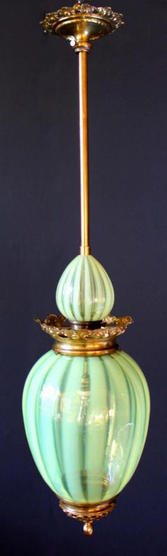 Rare Bohemian Art Glass Ceiling Light 1920s - 1548645