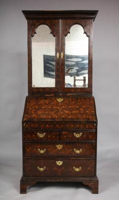 Rare British Colonial Macassar Ebony Bureau Bookcase c 1720 - 4601496