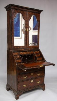 Rare British Colonial Macassar Ebony Bureau Bookcase c 1720 - 4601504
