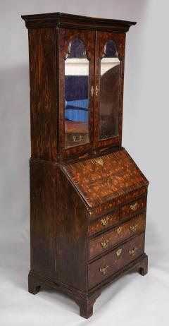 Rare British Colonial Macassar Ebony Bureau Bookcase c 1720 - 4601513