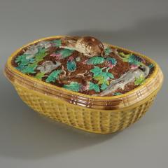 Rare Brown Westhead Moore Majolica Game Pie Dish - 2505517