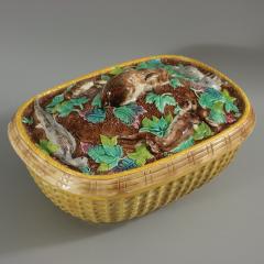 Rare Brown Westhead Moore Majolica Game Pie Dish - 2505519