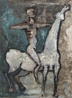 Rare Bruno Landi Original Mid Century Modern Painting - 4434656