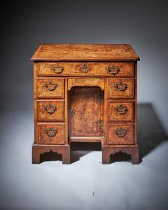 Rare Burr Walnut George II 18th Century Kneehole Desk circa 1730 1740 England - 3562997