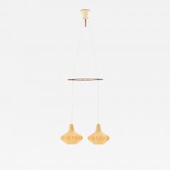 Rare Ceiling Lamp in Plastic and Teak 1950s - 4456927