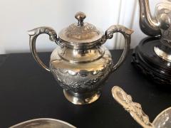 Rare Chinese Export Sterling Silver Tea Set with Dragon Design Tianjing Wuhua - 1863549