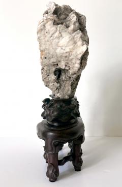Rare Chinese Xuan Scholar Stone on Display Stand - 4129368