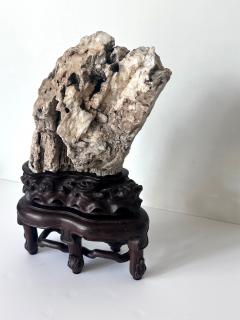 Rare Chinese Xuan Scholar Stone on Display Stand - 4129370