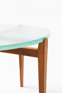 Rare Coffee or Side Table in Glass and Walnut 1940s - 4506818