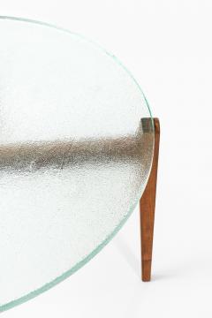 Rare Coffee or Side Table in Glass and Walnut 1940s - 4506819