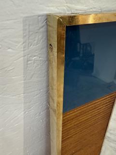 Rare Decorative Italian Wall Mirror in wood and glass 1980s Two available  - 4227710