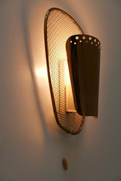 Rare Decorative Mid Century Modern Brass Sconce or Wall Lamp Germany 1950s - 4184815