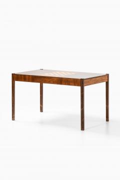 Rare Desk or Library Table in Brass and Rosewood 1950s - 4507740