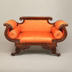 Rare Diminutive Classical Carved Settee - 3943809