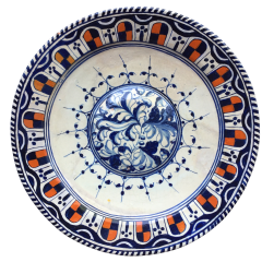 Rare Dutch Maiolica Charger a foglie early 17th century - 4642540