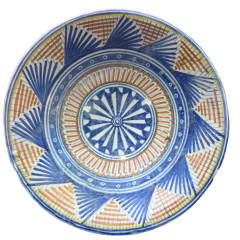 Rare Dutch Maiolica plate with geometrical star design 16th century - 4644181