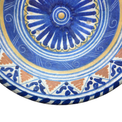 Rare Dutch Maiolica plate with stylized flower early 17th centruy - 4643869