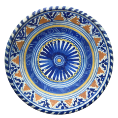 Rare Dutch Maiolica plate with stylized flower early 17th centruy - 4643976