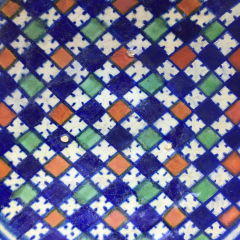 Rare Dutch maiolica plate with checkerboard motif early 17th century - 4641065