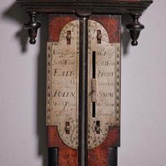 Rare Early 18th Century Queen Anne Walnut Stick Barometer Circa 1705 1710 - 3944889