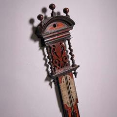 Rare Early 18th Century Queen Anne Walnut Stick Barometer Circa 1705 1710 - 3944890