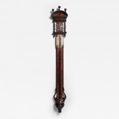 Rare Early 18th Century Queen Anne Walnut Stick Barometer Circa 1705 1710 - 3946036