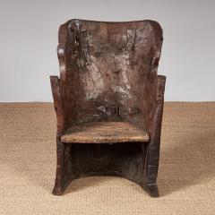 Rare Early English Dugout Armchair - 4206141