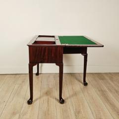 Rare Early English Mahogany Folding Table Desk circa 1775 - 4328815