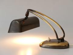 Rare Elegant Mid Century Modern Brass Piano Lamp or Desk Light Germany 1950s - 3665682