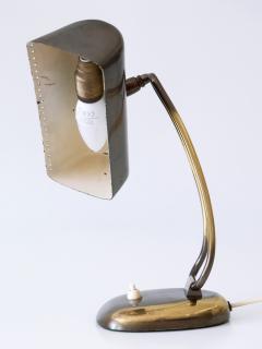 Rare Elegant Mid Century Modern Brass Piano Lamp or Desk Light Germany 1950s - 3665687